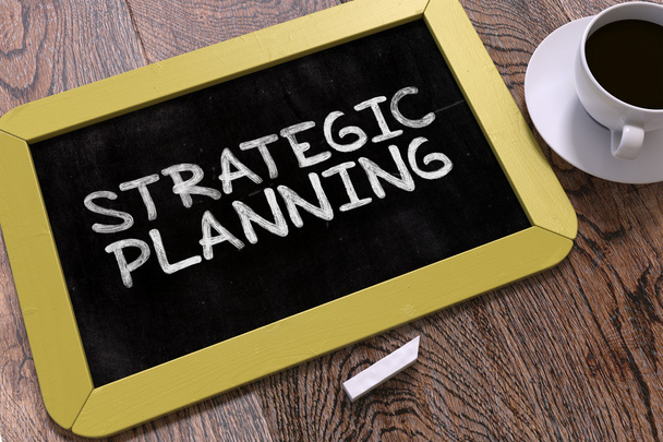 Strategic Planning Concept Hand Drawn on Chalkboard. - Fotó, kép
