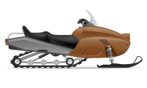 snowmobile for snow ride vector illustration - Vector, imagen