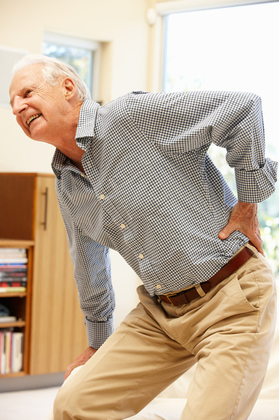 Senior man suffering from backache - Foto, Imagem