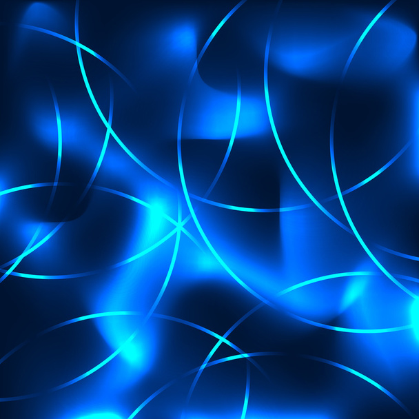 Синий неоновый лазер пересекает арки, размытие
 - Вектор,изображение