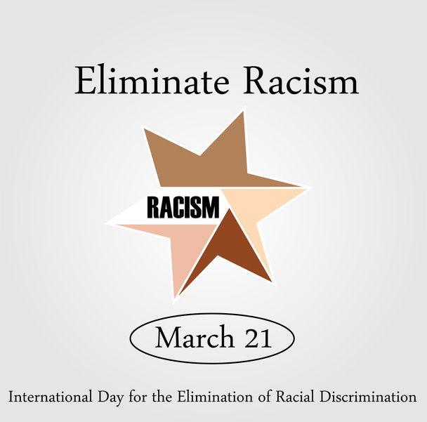 Немає расизму- Графіка, що показує єдність Міжнародний день ліквідації расизму 21 березня
 - Вектор, зображення