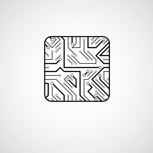 microchip design, cpu. - Vector, Image