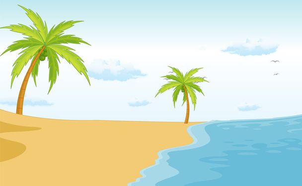Пляжный рай
 - Вектор,изображение