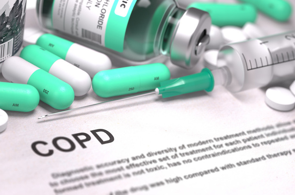 COPD Diagnosis. Medical Concept. Composition of Medicaments. - Photo, Image