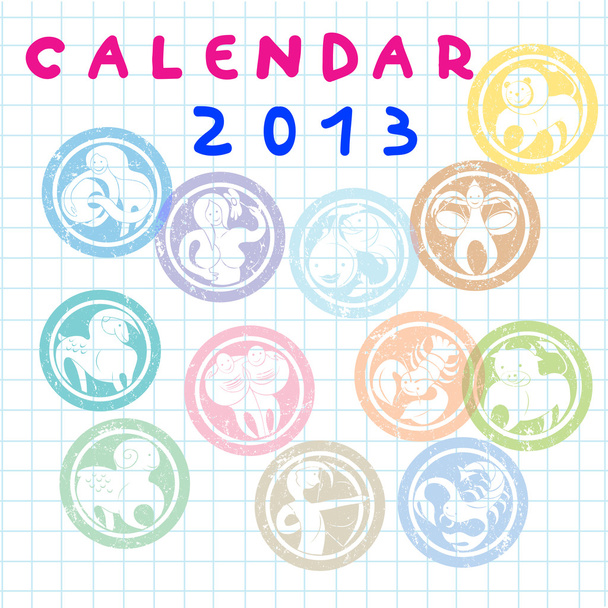 2013 cubierta del calendario del zodíaco
 - Foto, imagen