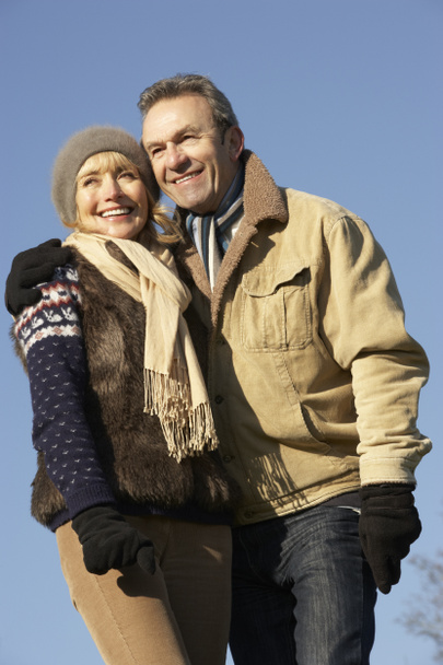Mature couple in winter - Photo, image