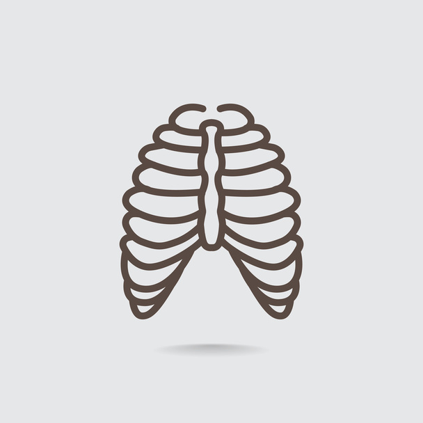 Human thorax icon - Vector, imagen