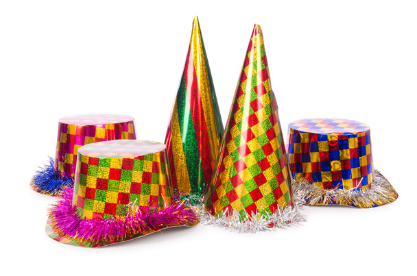Party hats isolated on the white background - Photo, Image