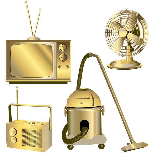 zlaté retro elektrických předmětů - Fotografie, Obrázek