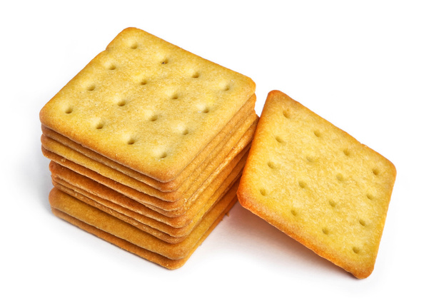 Chiudi deliziosi biscotti isolati su bianco
 - Foto, immagini