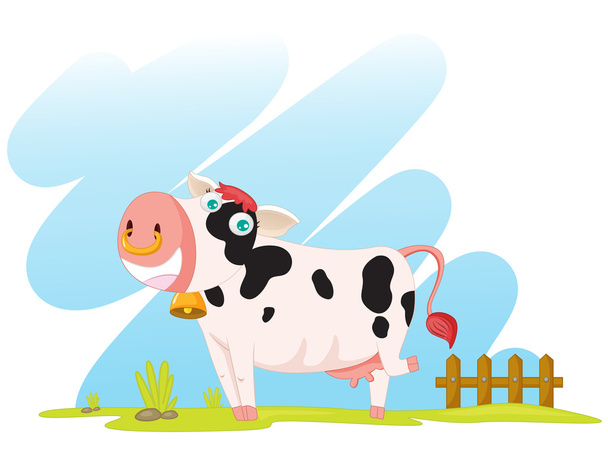 Vaca de dibujos animados
 - Vector, imagen