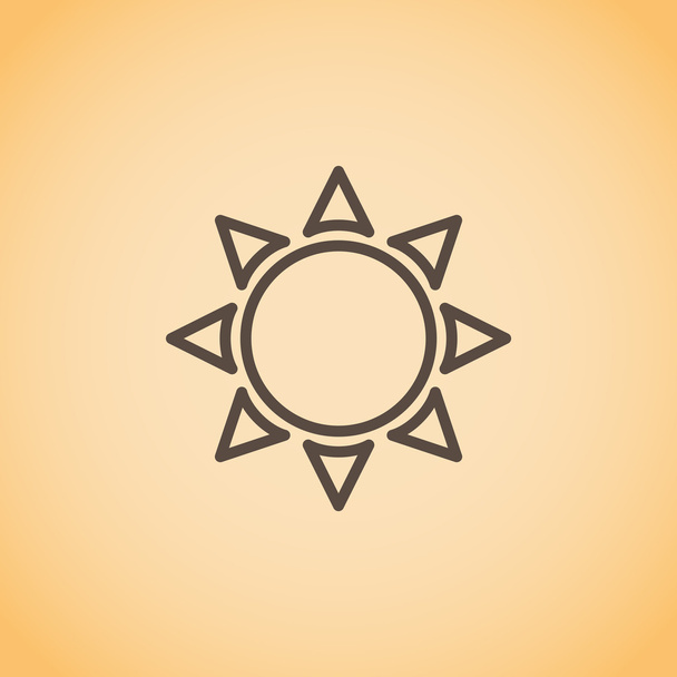 Outline sun icon - Vector, Imagen