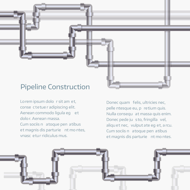 abstrakter vertikaler Hintergrund mit flacher Pipeline - Vektor, Bild