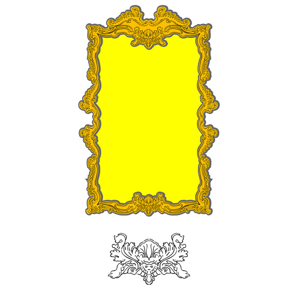 Rahmen für Rokoko-Ornamente - Foto, Bild