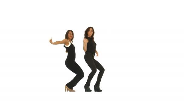 women dancing on white - Footage, Video