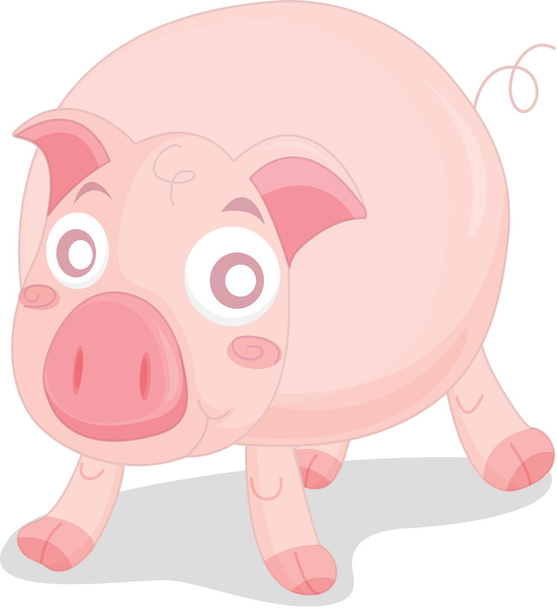 Illustration eines rosafarbenen Schweins - Vektor, Bild