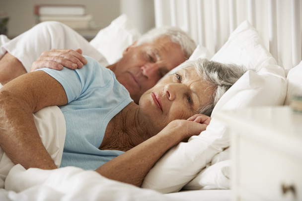 Senior Woman Having Difficulty In Sleeping  - Valokuva, kuva