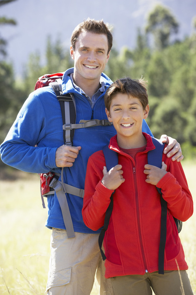 Father And Son During Hike - Φωτογραφία, εικόνα