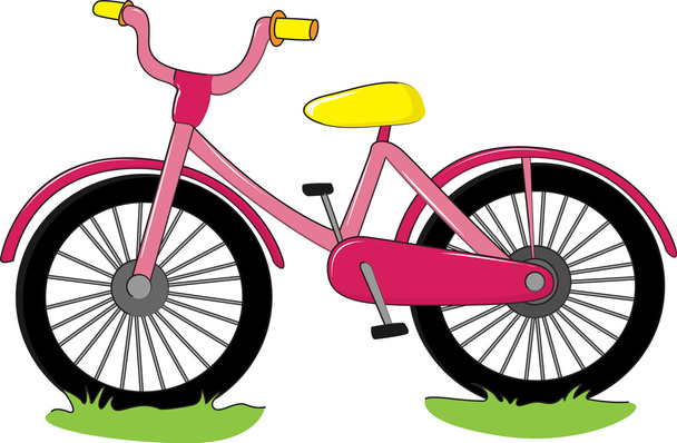 рожевий велосипеда
 - Вектор, зображення
