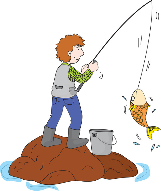 Balıkçılık - Vektör, Görsel