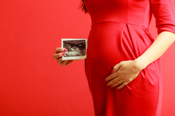 tummy of pregnant woman - Фото, изображение