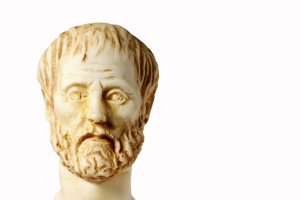 Busto de mármol blanco del filósofo griego Aristóteles, aislado
 - Foto, Imagen
