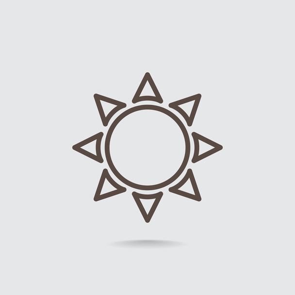 Outline sun icon - Vecteur, image