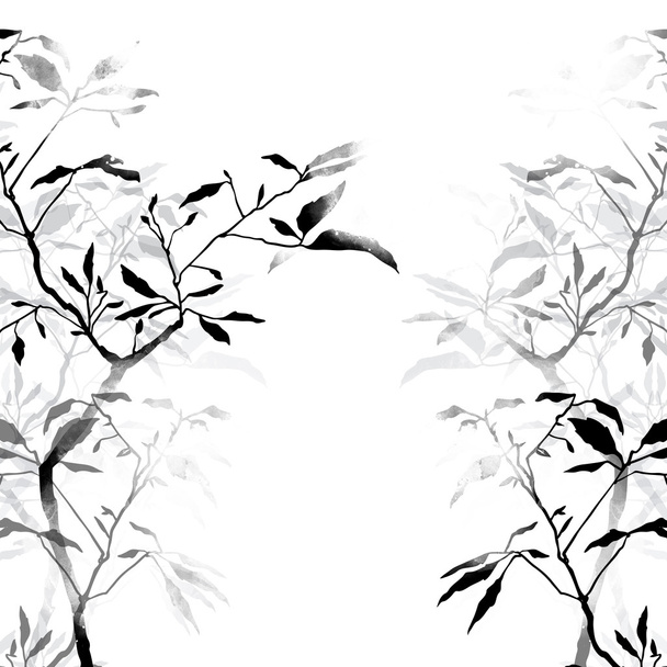 silhouetten van de bomen - Foto, afbeelding