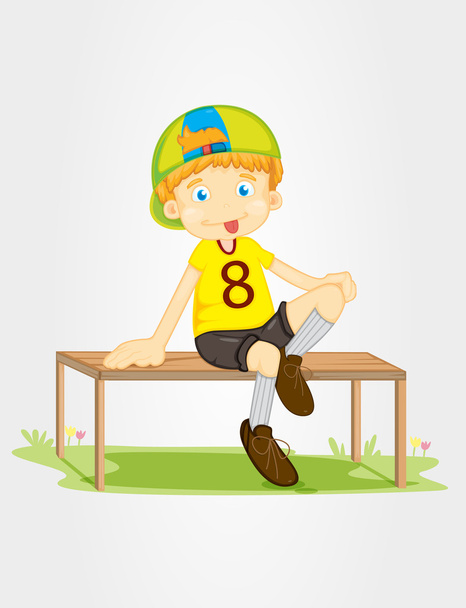 Sitting on a bench - Vector, Image