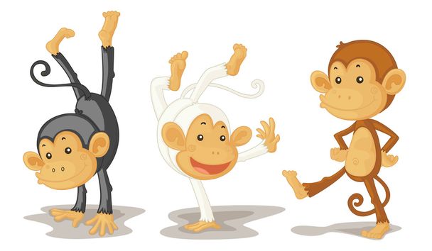 обезьяны - Вектор,изображение