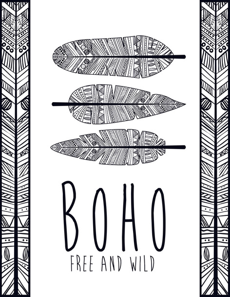 boho style design - Διάνυσμα, εικόνα