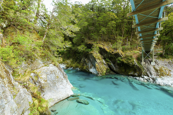 Siniset altaat Pyrkivän kansallispuiston vuorella, Uusi-Seelanti
. - Valokuva, kuva