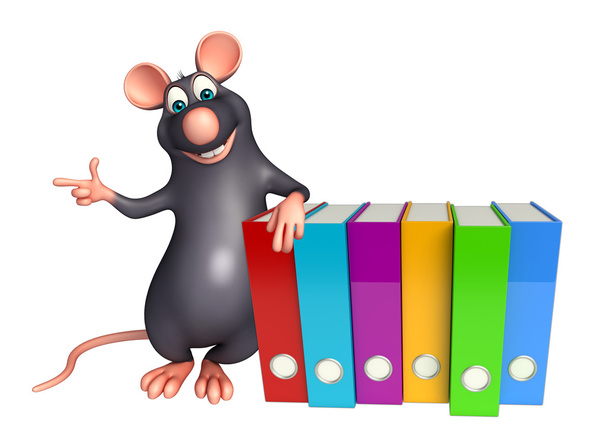  Rat cartoon character  with files  - Photo, Image