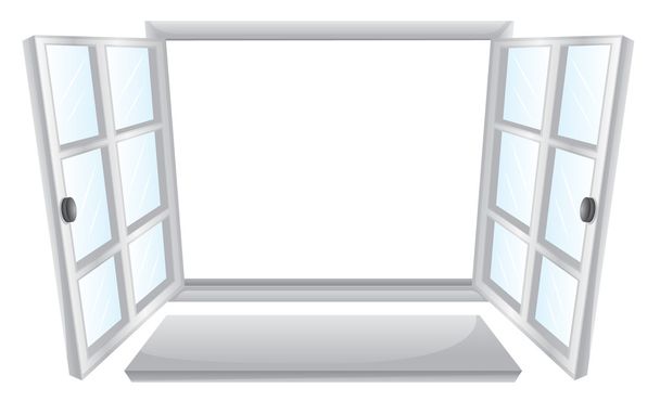 Offene Fenster - Vektor, Bild