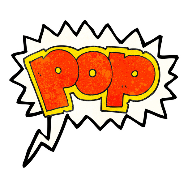 dymek teksturowanej kreskówka Pop symbol - Wektor, obraz