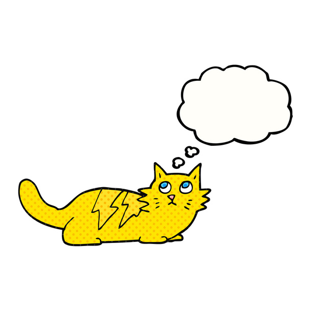 gondolat buborék cartoon macska - Vektor, kép