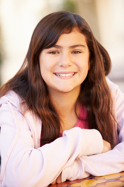 Smiling Hispanic Girl - 写真・画像