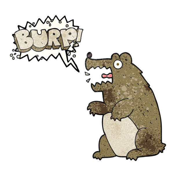 puhekupla kuvioitu sarjakuva karhu röyhtäily
 - Vektori, kuva