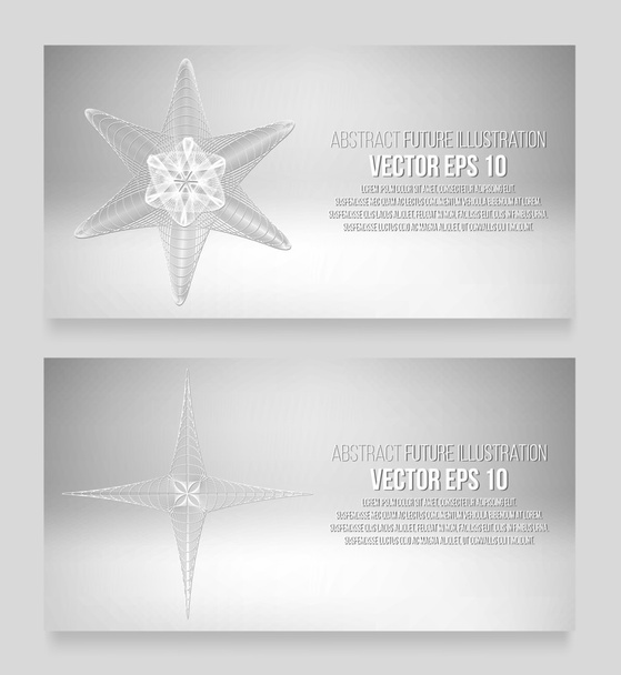 EPS 10 vector illustration. Abstract background with geometric design elements. Vector design style Business card, letterhead, brochure, banner. - Vector, Image