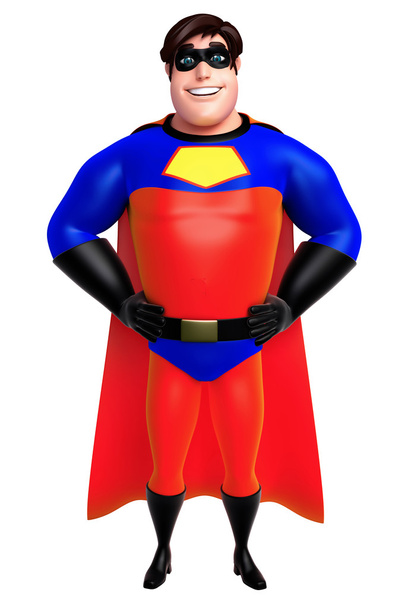 スーパー ヒーローの 3 d レンダリング図  - 写真・画像