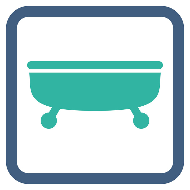 Bathtub Flat Vector Icon - Vektör, Görsel
