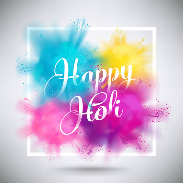 Happy Holi greeting  - Vetor, Imagem