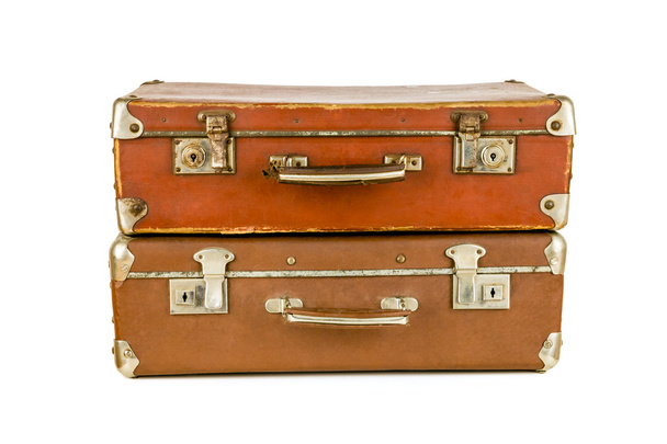 Set of old suitcases. - Photo, Image