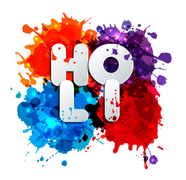 Holi spring festival of colors - Vector, afbeelding