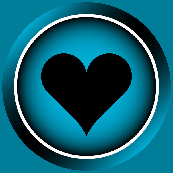 Symbol des schwarzen Herzens - Vektor, Bild