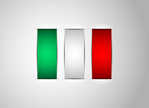 Ιταλία σημαία χρώμα ρίγες - Διάνυσμα, εικόνα