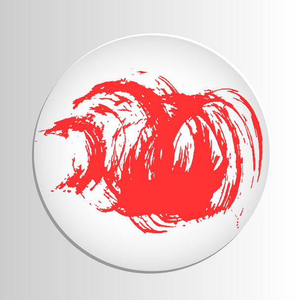 Formas grunge, rojo aislado sobre fondo blanco
 - Vector, imagen