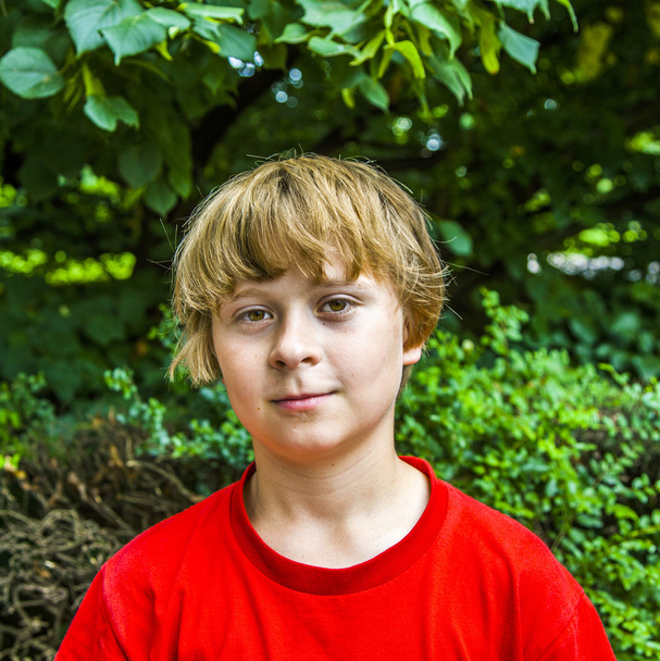  mutlu genç çocuk kahverengi gözlü - Fotoğraf, Görsel
