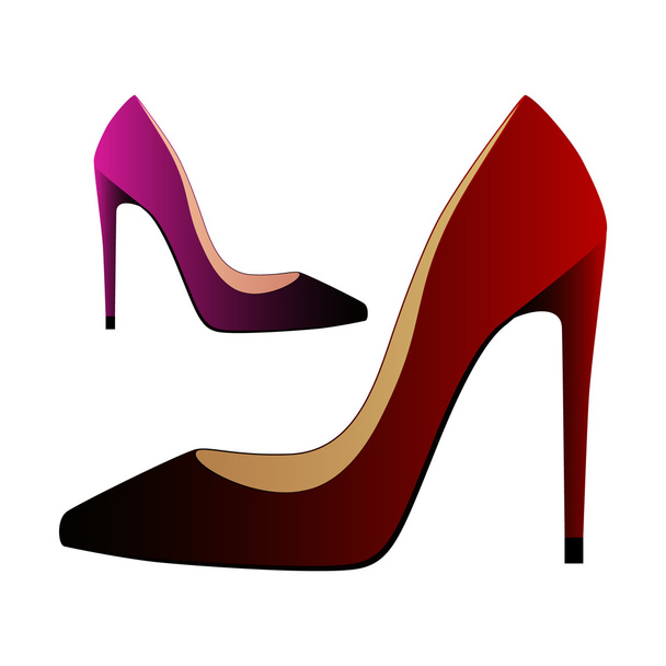 Chaussure vectorielle.Mode colorée
 - Vecteur, image