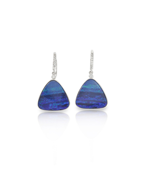 Синій Opal Мода Drop сережки
 - Фото, зображення